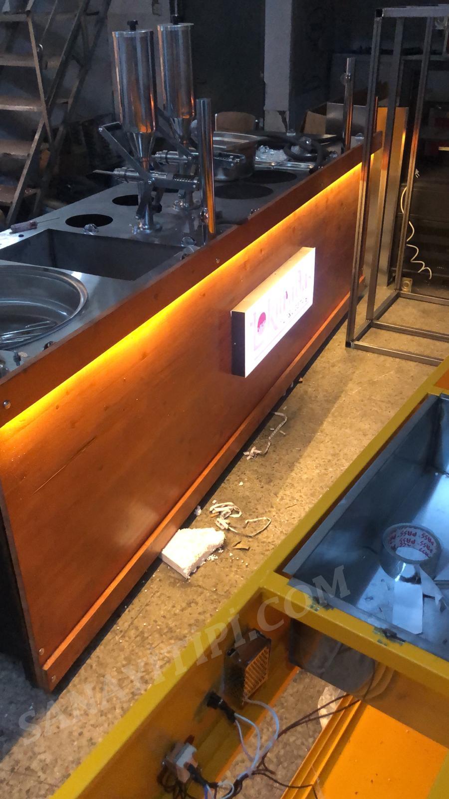 Çikolatalı Lokma Tezgahı 2li Çikolata Dolum Makinesi tek Parça